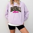 Baseball Mom Leopard Baseball Mama Life Girls Women Baller Comfort Colors Sweatshirt Crimson