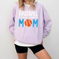 Baseball Mom Leopard Print Baseball Mama Women Mother's Day Comfort Colors Sweatshirt Crimson