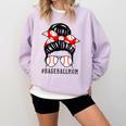 Baseball Mom Leopard Messy Bun Game Day Comfort Colors Sweatshirt Crimson Baseball Mom Leopard Messy Bun Game Day Comfort Colors Sweatshirt Crimson