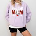Baseball Mom Leopard Sports Players Mother's Day Comfort Colors Sweatshirt Crimson