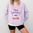 Baseball Mom Loud & Proud Since 1976 Raglan Baseball Tee Comfort Colors Sweatshirt Crimson