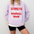 Baseball Mom Baseball Player Baseball Comfort Colors Sweatshirt Crimson