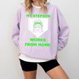 Baseball Mom Quote My Stepson Works From Home Comfort Colors Sweatshirt Crimson Baseball Mom Quote My Stepson Works From Home Comfort Colors Sweatshirt Crimson