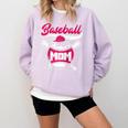 Baseball Mom Raglan Baseball Tee Comfort Colors Sweatshirt Crimson