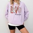 Baseball Mom Shirt Heart Love Baseball Nannylife Comfort Colors Sweatshirt Crimson