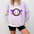 Baseball Mom Sports Mom Proud Baseball Mom Premium Comfort Colors Sweatshirt Crimson