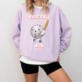 Baseball Mom Sports Quote Comfort Colors Sweatshirt Crimson