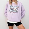 Baseball Mom Squad Comfort Colors Sweatshirt Crimson Baseball Mom Squad Comfort Colors Sweatshirt Crimson