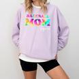 Baseball Mom Squad Tie Dye Cute Ball Mom Comfort Colors Sweatshirt Crimson