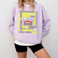 Baseball Mom Traits For Great Mothers Grey And Yellow Comfort Colors Sweatshirt Crimson
