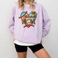 Baseball Mom Valentine Leopard Heart Softball Mother's Day Comfort Colors Sweatshirt Crimson Baseball Mom Valentine Leopard Heart Softball Mother's Day Comfort Colors Sweatshirt Crimson