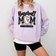 Baseball Mom Varsity Baseball Mama Cute Mother's Day Comfort Colors Sweatshirt Crimson