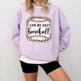 I Can We Have Baseball Mom Women Comfort Colors Sweatshirt Crimson I Can We Have Baseball Mom Women Comfort Colors Sweatshirt Crimson