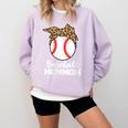 Baseball MomMom Baseball Player Leopard Mom Mom Comfort Colors Sweatshirt Crimson