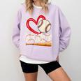 Baseball Nannie Baseball Heart Family Matching Comfort Colors Sweatshirt Crimson Baseball Nannie Baseball Heart Family Matching Comfort Colors Sweatshirt Crimson