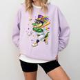 Baseball Player Mardi Gras Alligator Carnival Costume Beads Comfort Colors Sweatshirt Crimson Baseball Player Mardi Gras Alligator Carnival Costume Beads Comfort Colors Sweatshirt Crimson