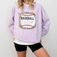 Baseball-Shirt Women Girls Mama Baseball Mom Comfort Colors Sweatshirt Crimson