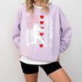 Baseball Silhouette Heart USA Flag Hearts American Boys Kids Comfort Colors Sweatshirt Crimson