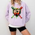 Baseball Six Seven 67 Meme Ice Cream Drip Xmas Men Women Comfort Colors Sweatshirt Crimson Baseball Six Seven 67 Meme Ice Cream Drip Xmas Men Women Comfort Colors Sweatshirt Crimson