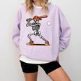 Baseball Skeleton Spooky Boys Halloween Baseball Player Comfort Colors Sweatshirt Crimson Baseball Skeleton Spooky Boys Halloween Baseball Player Comfort Colors Sweatshirt Crimson