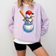 Baseball Snowman Merry Christmas Xmas Pajamas Men Women Kids Comfort Colors Sweatshirt Crimson Baseball Snowman Merry Christmas Xmas Pajamas Men Women Kids Comfort Colors Sweatshirt Crimson