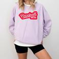 Baseball Softball Baseball Mom Baseball Comfort Colors Sweatshirt Crimson