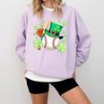 Baseball St Patricks Day Lucky Baseball Player Shamrock Comfort Colors Sweatshirt Crimson Baseball St Patricks Day Lucky Baseball Player Shamrock Comfort Colors Sweatshirt Crimson