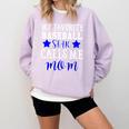 BASEBALL STAR MOM Sporty Design For Proud Baseball Moms Comfort Colors Sweatshirt Crimson