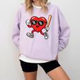 Baseball Valentines Day Heart Boys Sports Love Comfort Colors Sweatshirt Crimson Baseball Valentines Day Heart Boys Sports Love Comfort Colors Sweatshirt Crimson