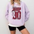 Betty Boop Baseball Logo Jersey With Stars Cute Cartoon Comfort Colors Sweatshirt Crimson