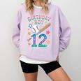 Birthday Boy 12th Birthday Baseball Comfort Colors Sweatshirt Crimson