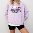 Bonus Mom Rookie Of Year 1st Birthday Baseball Theme Comfort Colors Sweatshirt Crimson Bonus Mom Rookie Of Year 1st Birthday Baseball Theme Comfort Colors Sweatshirt Crimson