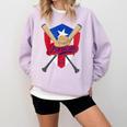 Boricua Puerto Rico Baseball Coqui Frog Pava Hat Fan Comfort Colors Sweatshirt Crimson