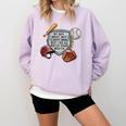 My Boy Might Not Always Swing Baseball Mom Premium Comfort Colors Sweatshirt Crimson