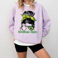 Brazil Baseball Mom Messy Bun Comfort Colors Sweatshirt Crimson Brazil Baseball Mom Messy Bun Comfort Colors Sweatshirt Crimson