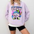 Bruh Baseball Drip Boys Youth Ice Cream Dripping Baseball Comfort Colors Sweatshirt Crimson Bruh Baseball Drip Boys Youth Ice Cream Dripping Baseball Comfort Colors Sweatshirt Crimson