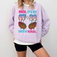 Bruh Its My 67 33 Day Of School Baseball Boys Kids 100th Day Comfort Colors Sweatshirt Crimson