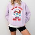 Calm Your Mitts Baseball Mom Mother's Day Softball Mom Premium Comfort Colors Sweatshirt Crimson Calm Your Mitts Baseball Mom Mother's Day Softball Mom Premium Comfort Colors Sweatshirt Crimson