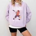 If You Can’t Handle Lacrosse Then Go Play Baseball Comfort Colors Sweatshirt Crimson