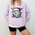Christmas Baseball Boy Youth Kid Men Santa Hat Xmas Baseball Comfort Colors Sweatshirt Crimson