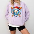 Christmas Baseball Drip For Boys Kids Ice Cream Drip Comfort Colors Sweatshirt Crimson Christmas Baseball Drip For Boys Kids Ice Cream Drip Comfort Colors Sweatshirt Crimson