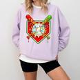 Christmas Baseball Ice Cream Drip Men Women Kids Comfort Colors Sweatshirt Crimson Christmas Baseball Ice Cream Drip Men Women Kids Comfort Colors Sweatshirt Crimson