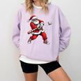 Christmas Baseball Player Santa Xmas Boys Men Toddler Comfort Colors Sweatshirt Crimson