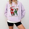 Christmas Santa Baseball Ugly Sweater Comfort Colors Sweatshirt Crimson Christmas Santa Baseball Ugly Sweater Comfort Colors Sweatshirt Crimson