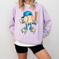 Cool Drip Baseball Shirt Youth Baseball Drip Comfort Colors Sweatshirt Crimson