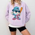 Cool Ice Cream Drip Baseball Drip For Boys Sports Kids Comfort Colors Sweatshirt Crimson