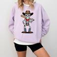 Cowboy Skeleton Baseball Halloween Graphic Comfort Colors Sweatshirt Crimson Cowboy Skeleton Baseball Halloween Graphic Comfort Colors Sweatshirt Crimson