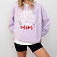 Crazy Proud Always Loud Baseball Mom Comfort Colors Sweatshirt Crimson Crazy Proud Always Loud Baseball Mom Comfort Colors Sweatshirt Crimson