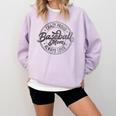 Crazy Proud Always Loud Baseball Mom Saying Graphic Comfort Colors Sweatshirt Crimson