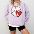 Custom Baseball Mom Number 87 Heart For Mom Mommy Comfort Colors Sweatshirt Crimson Custom Baseball Mom Number 87 Heart For Mom Mommy Comfort Colors Sweatshirt Crimson
